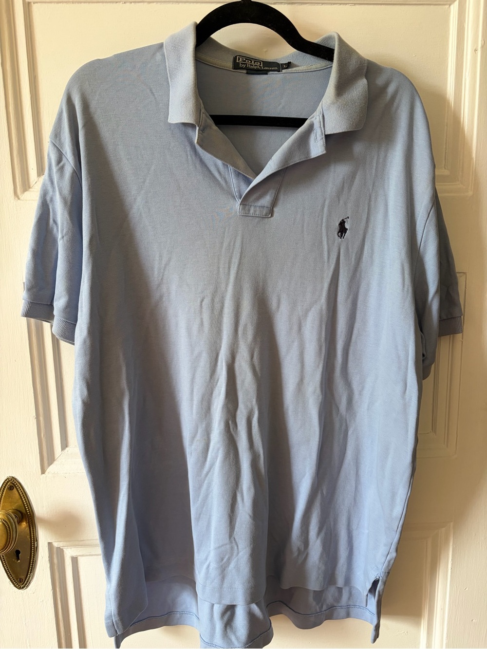 🌻Polo Ralph Lauren Men's Light Blue Pima Cotton Polo Shirt